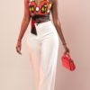 Illustration Crop top ras-du-cou C