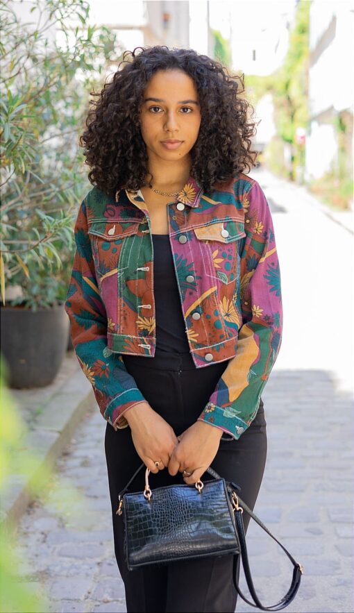 Illustration Veste femme en denim multicolore 10