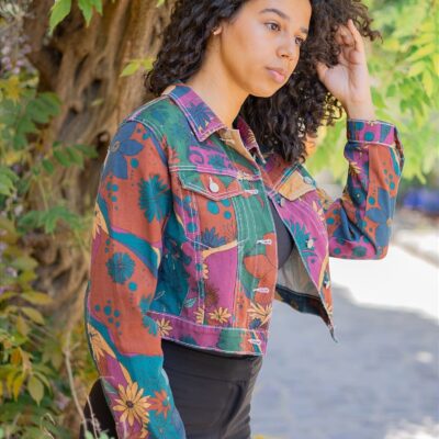 Illustration Veste femme en denim multicolore 06