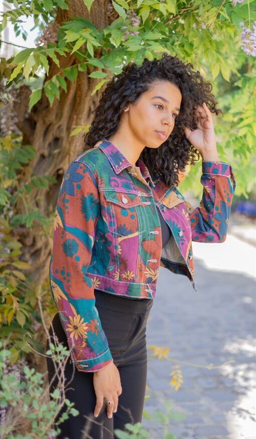 Illustration Veste femme en denim multicolore 06