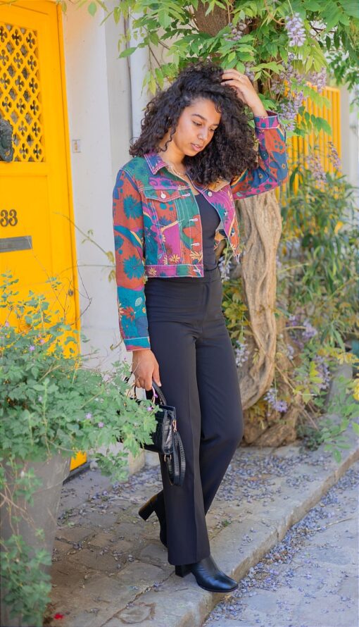 Illustration Veste femme en denim multicolore 9